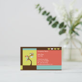 Retro Baum Visitenkarte (Stehend Vorderseite)