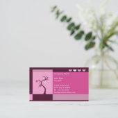 Retro Baum Visitenkarte (Stehend Vorderseite)