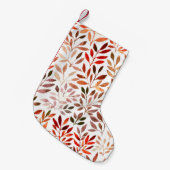 Retro Bäume, Aquarellfarben nahtlos Muster. Kleiner Weihnachtsstrumpf (Vorderansicht (hängend))