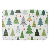 Retro-Bäume Badematte (Vorderseite)