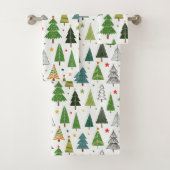 Retro-Bäume Badhandtuch Set (Insitu)