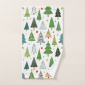 Retro-Bäume Badhandtuch Set (Handtuch)