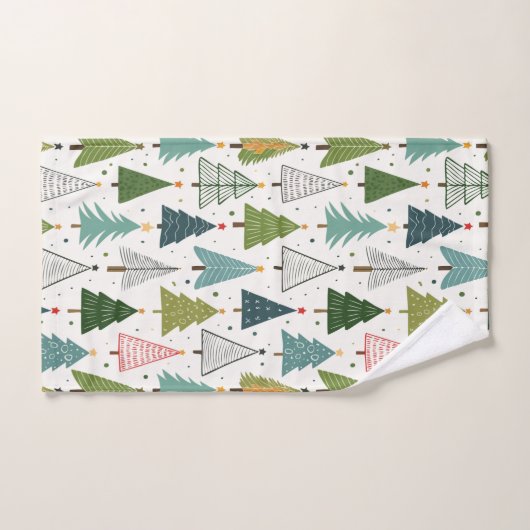 Retro-Bäume Badhandtuch Set (Handtuch)