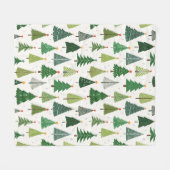 Retro-Bäume Fleecedecke (Vorderseite (Horizontal))