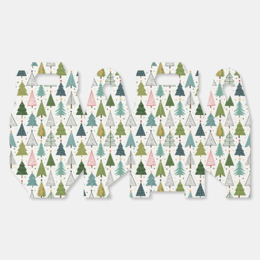 Retro-Bäume Geschenkschachtel (Ungeklappt)