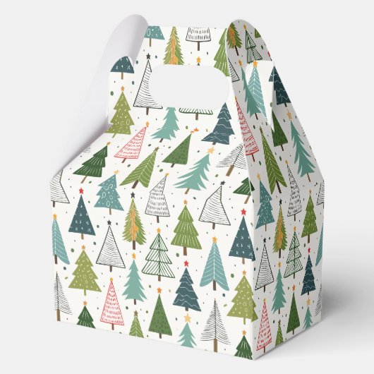 Retro-Bäume Geschenkschachtel (Rückseite)