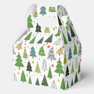 Retro-Bäume Geschenkschachtel