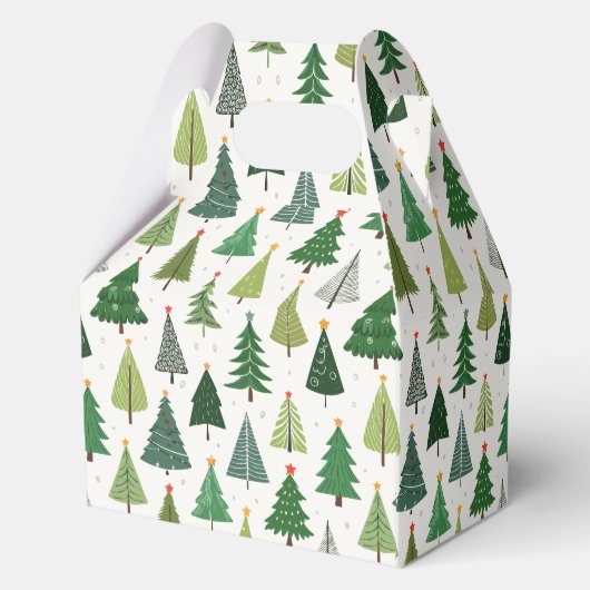 Retro-Bäume Geschenkschachtel (Rückseite)