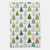 Retro-Bäume Geschirrtuch (Vertikal)