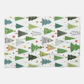 Retro-Bäume Geschirrtuch (Horizontal)