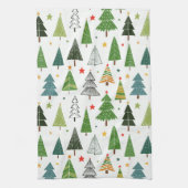 Retro-Bäume Geschirrtuch (Vertikal)