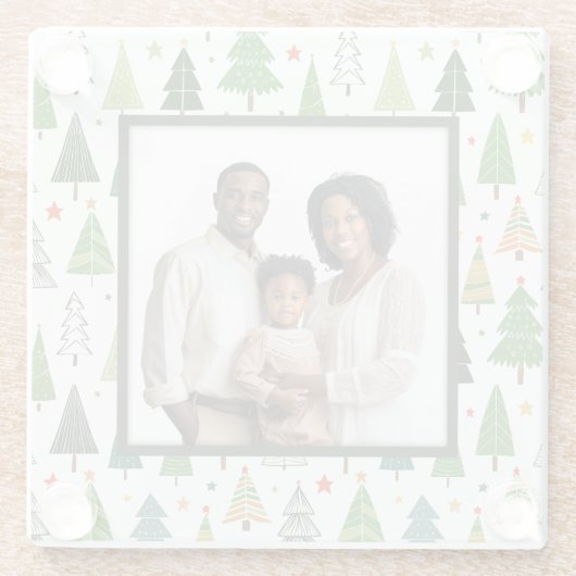 Retro-Bäume Glasuntersetzer (Rückseite)