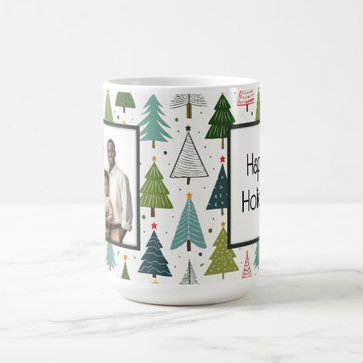 Retro-Bäume Kaffeetasse (Mittel)