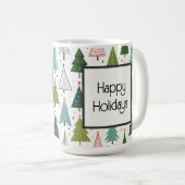 Retro-Bäume Kaffeetasse (VorderseiteRechts)