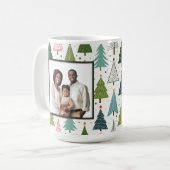 Retro-Bäume Kaffeetasse (Vorderseite Links)