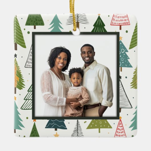 Retro-Bäume Keramikornament (Vorderseite)