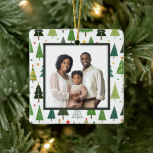 Retro-Bäume Keramikornament