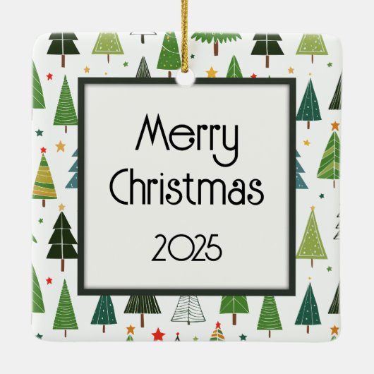 Retro-Bäume Keramikornament (Rückseite)