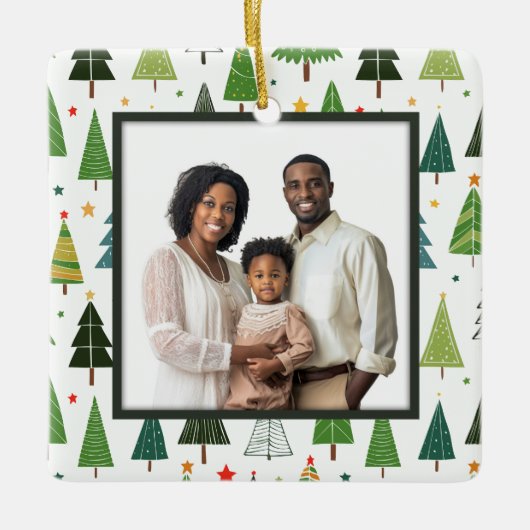 Retro-Bäume Keramikornament (Vorderseite)