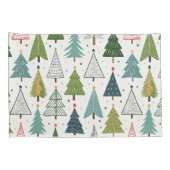 Retro-Bäume Kissenbezug (Rückseite-Rechts)