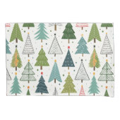 Retro-Bäume Kissenbezug (Vorderseite-Links)