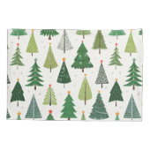 Retro-Bäume Kissenbezug (Rückseite-Links)