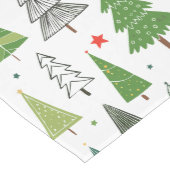 Retro-Bäume Mittelgroßer Tischläufer (Ecke)