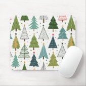 Retro-Bäume Mousepad (Mit Mouse)