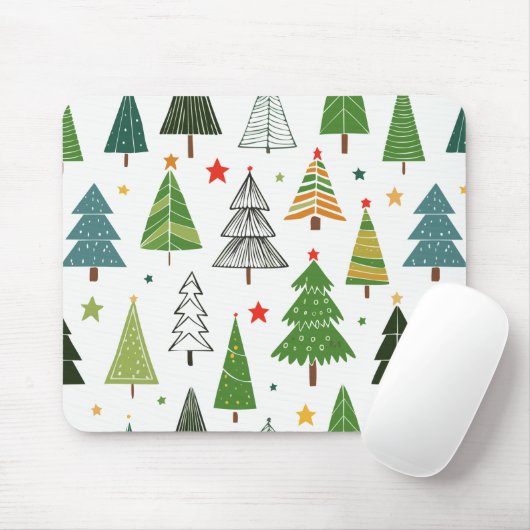 Retro-Bäume Mousepad (Mit Mouse)