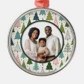 Retro-Bäume Ornament Aus Metall (Vorne)