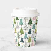 Retro-Bäume Pappbecher (Links)