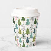 Retro-Bäume Pappbecher (Rückseite)