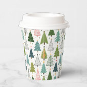 Retro-Bäume Pappbecher (Rechts)