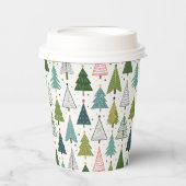Retro-Bäume Pappbecher (Vorderseite)