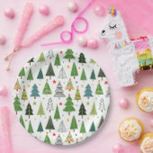 Retro-Bäume Pappteller (Party)