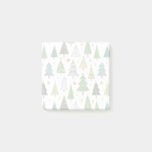 Retro-Bäume Post-it Klebezettel (Vorderseite)