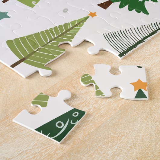 Retro-Bäume Puzzle (Seite)