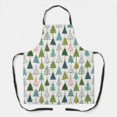 Retro-Bäume Schürze (Vorderseite)