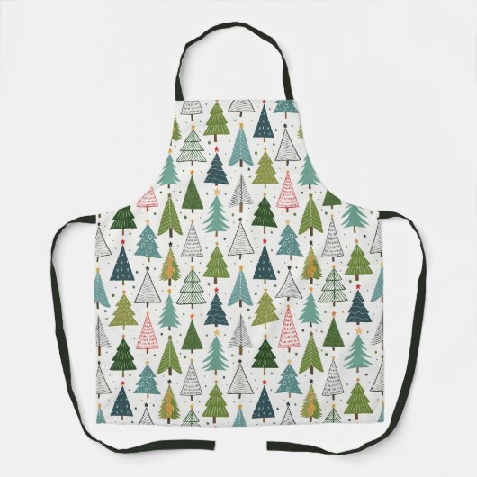 Retro-Bäume Schürze (Vorderseite)