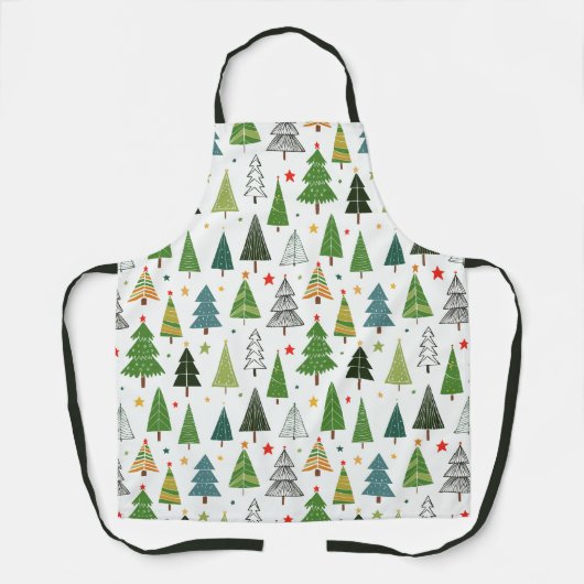 Retro-Bäume Schürze (Vorderseite)
