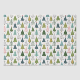 Retro-Bäume Seidenpapier