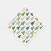 Retro-Bäume Serviette (Ecke)