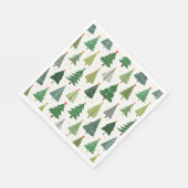 Retro-Bäume Serviette (Ecke)