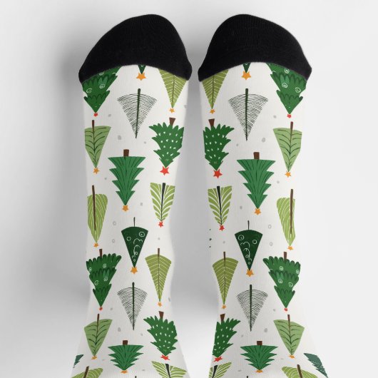 Retro-Bäume Socken (Oben)