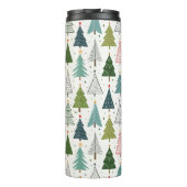 Retro-Bäume Thermosbecher (Rückseite)