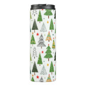 Retro-Bäume Thermosbecher (Rückseite)