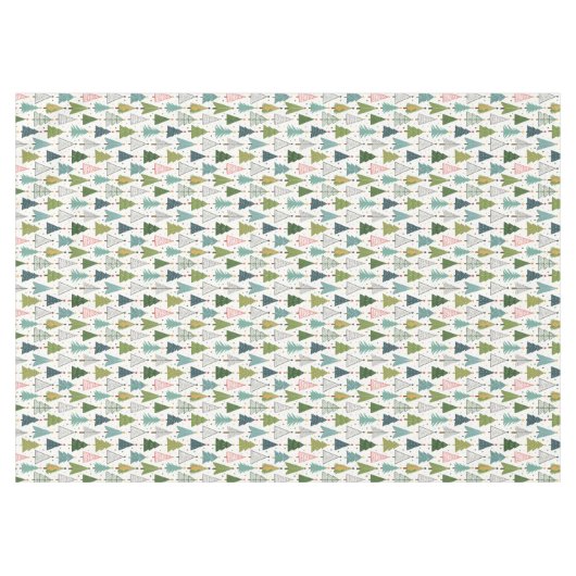 Retro-Bäume Tischdecke (Vorderseite (Horizontal))