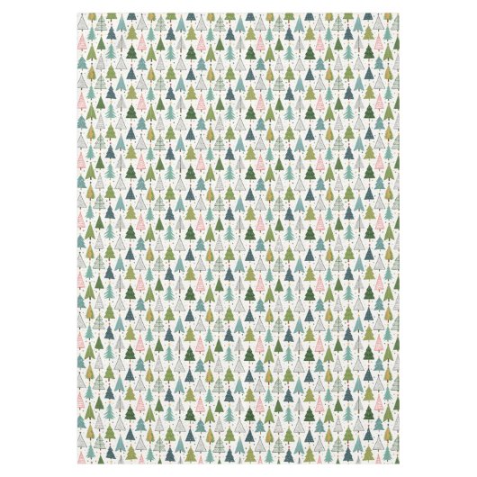 Retro-Bäume Tischdecke (Vorderseite)