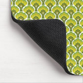 Retro Baummuster - Grün Mousepad (Ecke)