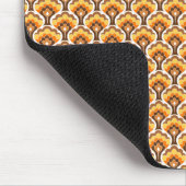 Retro Baummuster - Orange Mousepad (Ecke)